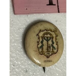 Georgia State Seal Sweet Caporal Cigarettes Whitehead Hoag Pinback‎ Button